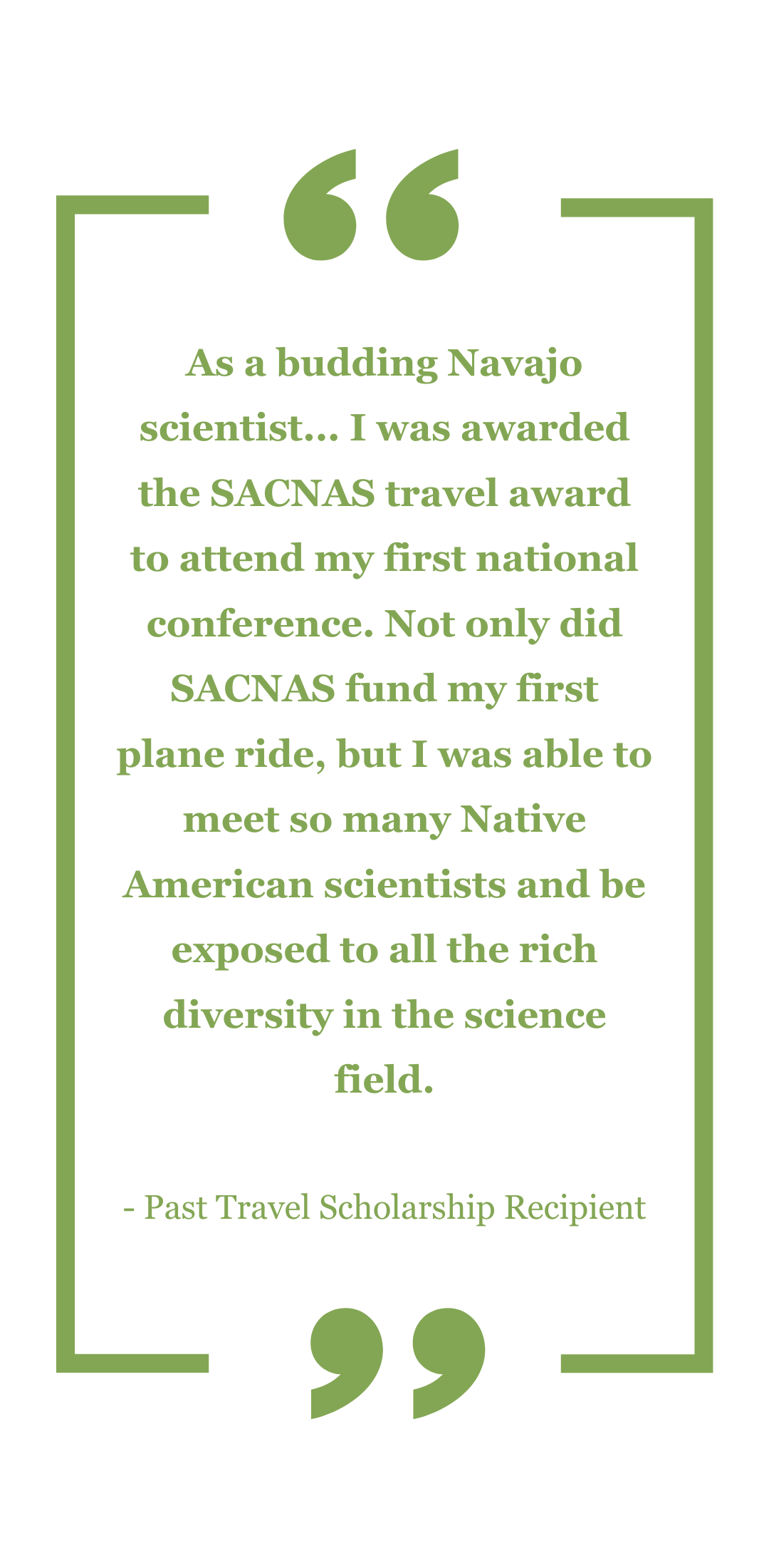 travel scholarship sacnas